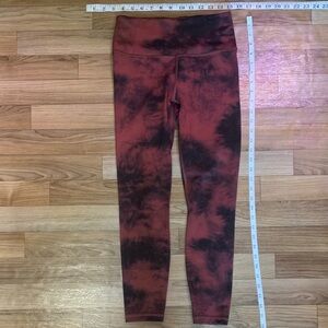 Athleta Burgundy and Black Elation Tights